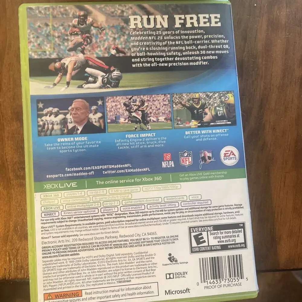 Madden NFL 25 (Microsoft Xbox 360, 2013) Tested. Fast Shipping.
